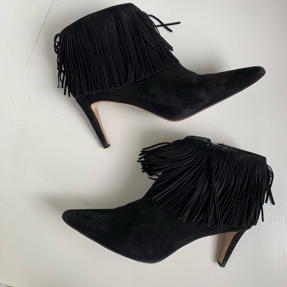 Sam Edelman Shoes - Sam Edelman fringe suede ankle booties